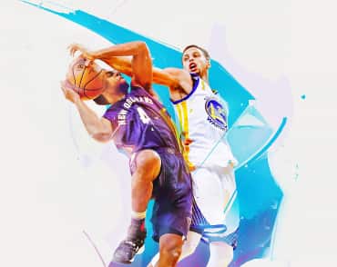 Image of two basketball players